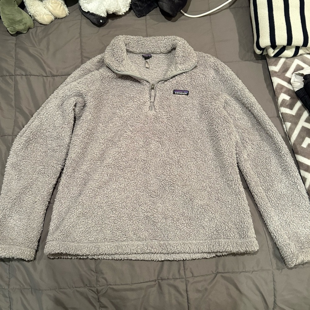 Patagonia grey Sherpa 1/4 zip sweatshirt